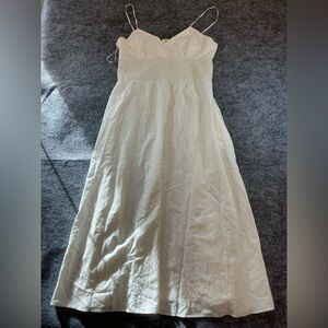 Zara White Spaghetti Strap Sun Dress Size XL